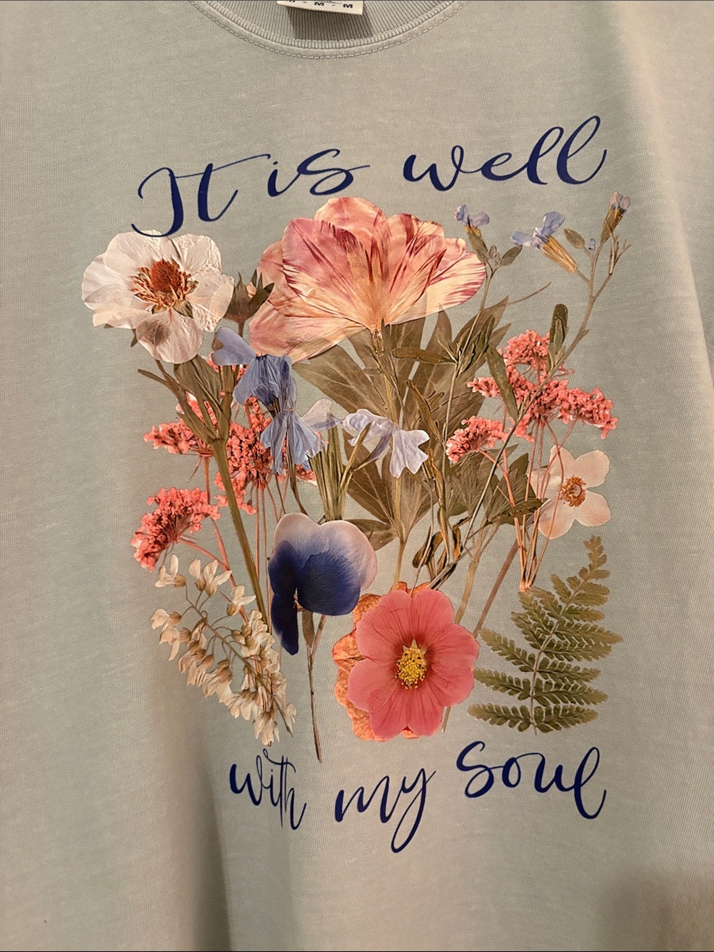 Comfort Colors Light Sage Green Crewneck Tee - Picture 6 of 7
